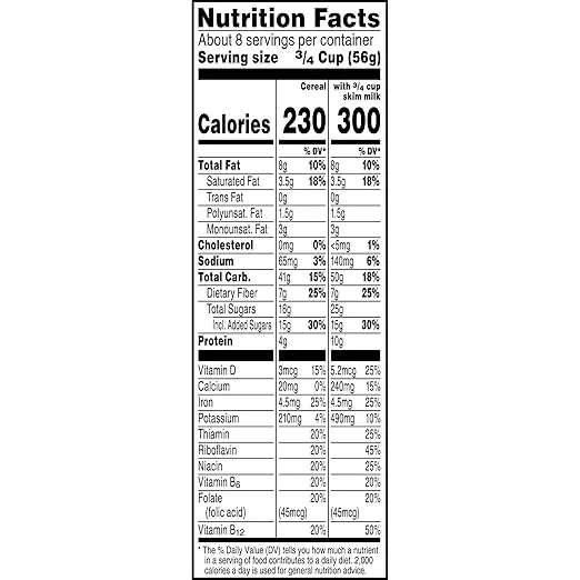 Kellogg's Cracklin' Oat Bran Breakfast Cereal, Fiber Cereal, Family Cereal, Original (3 Boxes)