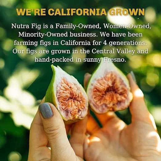 Nutra Fig Golden California Dried Figs - Dried Figs No Sugar Added, Gluten-Free Snacks, Unsweetened Dried Figs, Whole Figs Dried Fruit, Non-GMO, High Fiber, Kosher - Dried Golden Figs, 9 Oz, Crown Tray (4 Pack)
