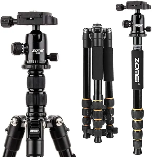 ZOMEI Aluminum Portable Tripod with Ball Head Heavy Duty Lightweight Professional Compact Travel for Nikon Canon Sony All DSLR and Digital Camera