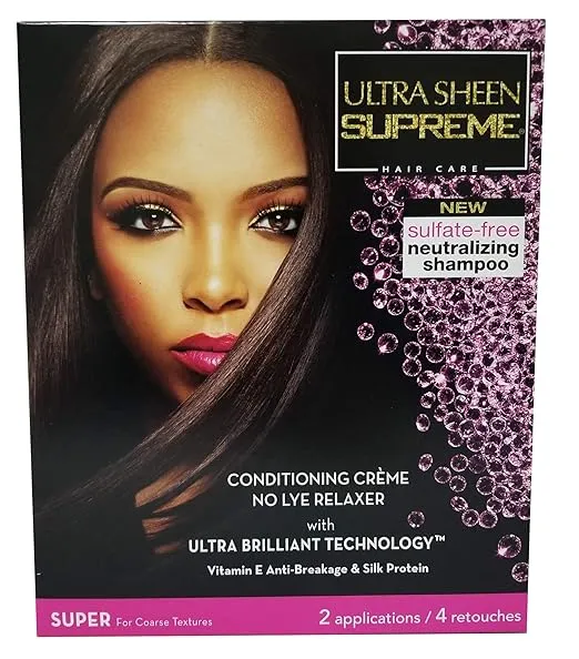 Ultra Sheen Supreme No-lye Relaxer Conditioning Creme Kit, Super, 1 Ea, 1count