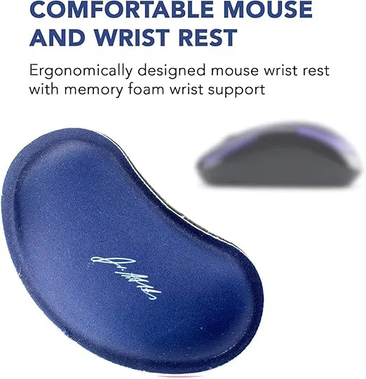 Doctor Developed Ergonomic Wrist Rest for Mouse & Keyboard and Perfect for Good Wrist Health, Posture & Joint Conditions by Dr Arthritis - Blue