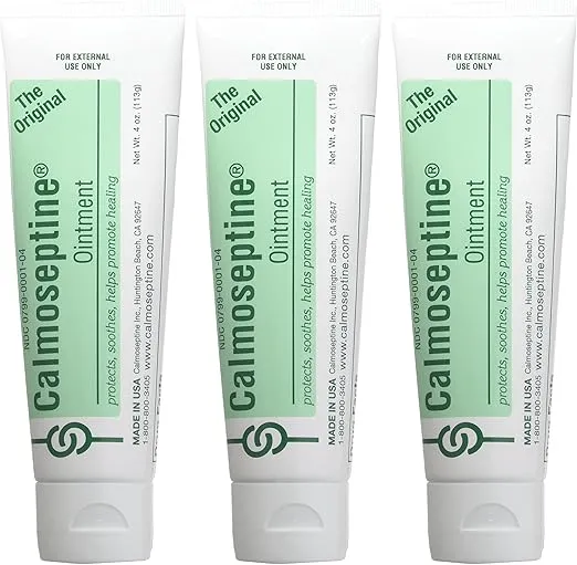 Calmoseptine Ointment Tube 4 Oz (3 Pack)