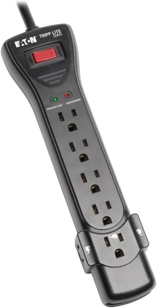 Tripp Lite Protect It! Surge Protector, 7 AC Outlets, 7 ft Cord, 2,160 J, Black