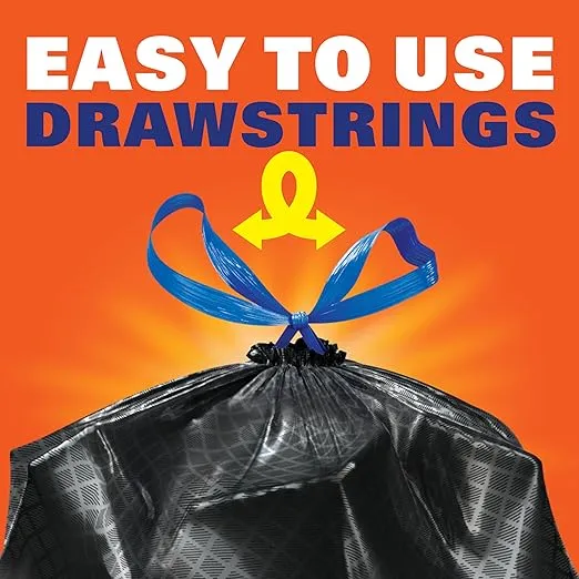 Hefty Ultra Strong Lawn and Leaf Large Trash Bags, 39 Gallon, 16 Count