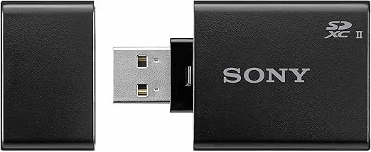 Sony MRW-S1 High Speed Uhs-II USB 3.0 Memory Card Reader/Writer for SD Cards Black 2.26" x 1.25" x 0.44"