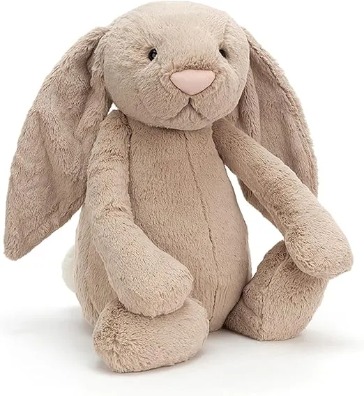 Jellycat Bashful Beige Bunny Stuffed Animal, Really Big 26.5 inches | Rabbit and Bunny Plush Toy | Classic Children's Gift