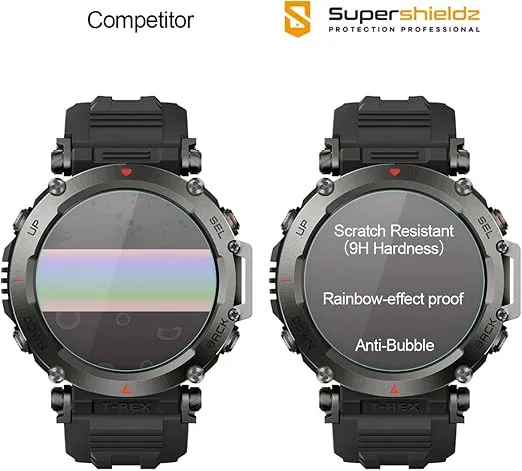 Supershieldz (3 Pack) Designed for Samsung Galaxy Watch 7 (40mm) / Watch 6 (40mm) / Watch FE (40mm) / Watch 5 (40mm) / Watch 4 (40mm) Tempered Glass Screen Protector, Anti Scratch, Bubble Free