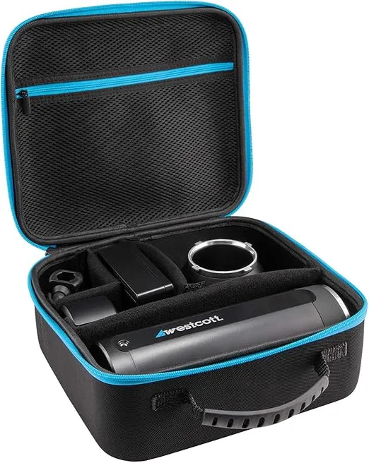 Westcott FJ200 Round Head Pocket Strobe with 1.3 sec. Recycle Time, TTL, HSS and Includes Tilter Bracket, 30-Degree Honeycomb Grid with Gel Clip and Travel Case