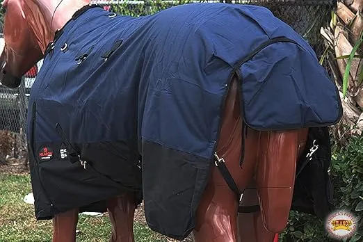 HILASON 1200D Winter Waterproof Poly Horse Blanket Belly Wrap | Horse Blanket | Horse Turnout Blanket | Horse Blankets for Winter | Waterproof Turnout Blankets for Horses | Blankets for Horses 66 in