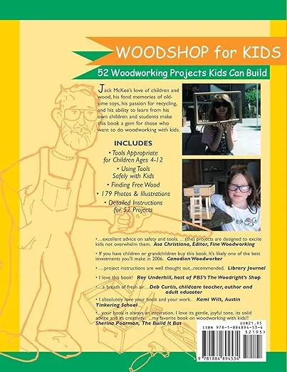 Woodshop for Kids: 52 Woodworking Projects Kids can Build