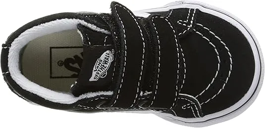 Vans Boys Sk8-Mid Reissue V Leather Toddler Skate Shoes B/W 7 Medium (D) Toddler Black/True White