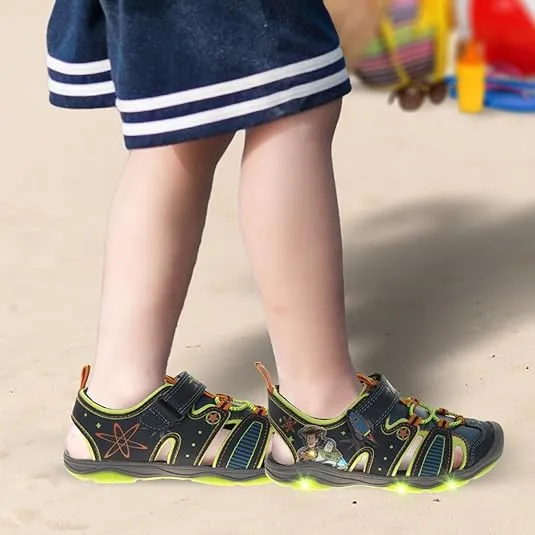 Josmo Kids Cars Toy Story Mickey Sandal LED Light Up Slides (Toddler-Little Kid)