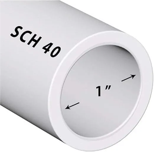 PVC Pipe Sch40 1 Inch (1.0) White Custom Length - 8FT