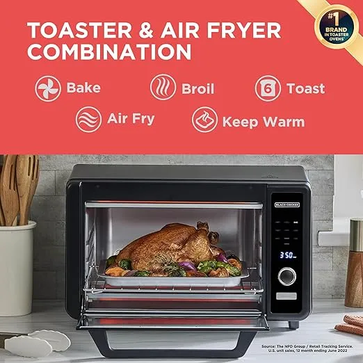 BLACK+DECKER Crisp 'N Bake™ 6-Slice Digital Air Fry Toaster Oven