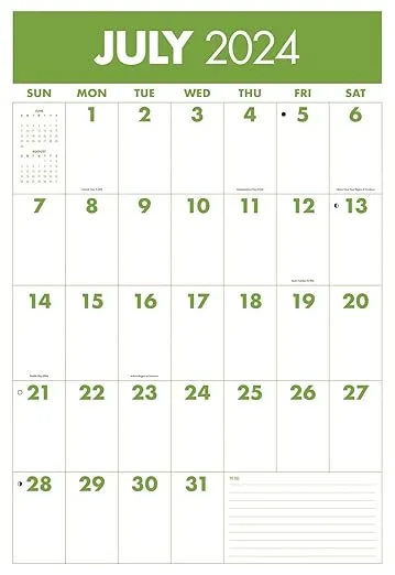 2024 Monster Grid Deluxe Wall Calendar