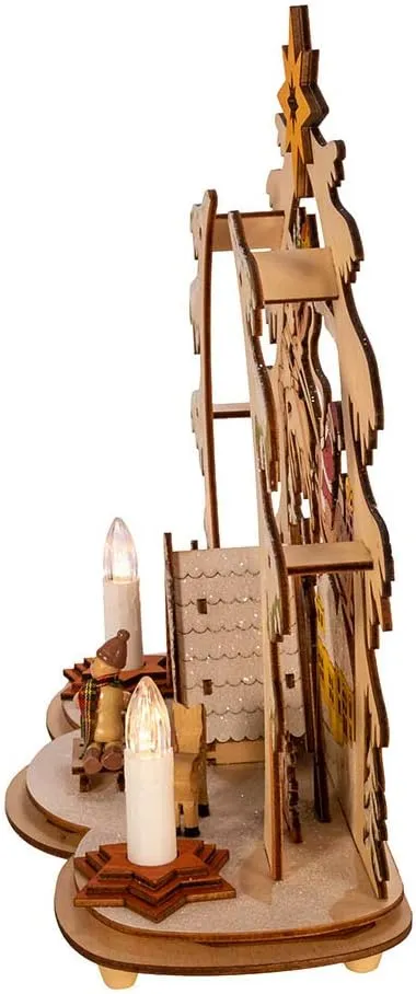 Kurt S. Adler Kurt Adler 10.82-Inch Battery-Operated LED Wood Village House, Multi