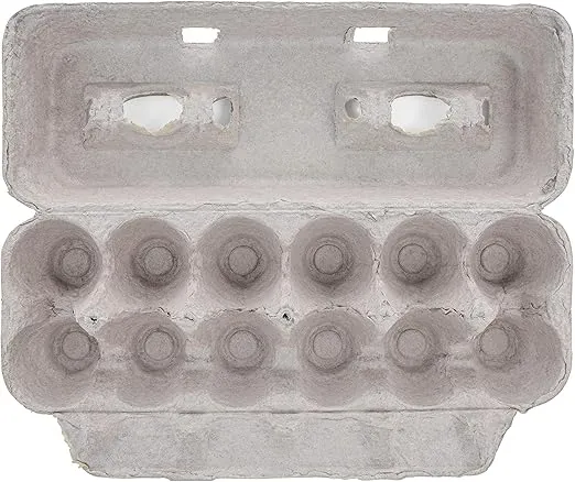 MT Products Printed Natural Pulp Egg Cartons Holds Up to Twelve Eggs - 1 Dozen Extra Large - Strong Sturdy Material Perfect For Storing Extra Eggs (25 Cartons) - Made in The USA