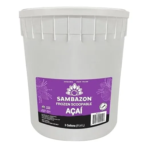 Sambazon Organic Acai Smoothie Blend, 3 Gallon Scoopable Tub