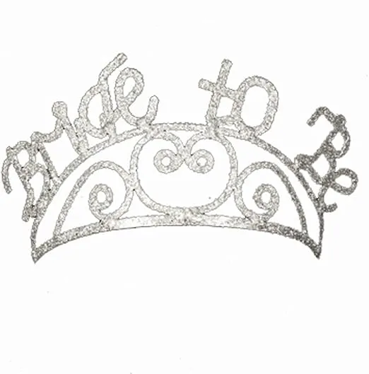 Glittered Bride To Be Tiara Party Accessory (1 count) (1/Pkg)
