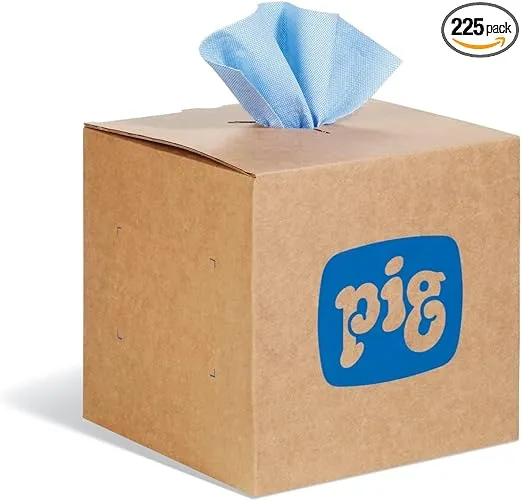 PR40 All-Purpose Wipes by New Pig - 9 x 13 inches - Box of 225 Wipers - Blue - WIP247