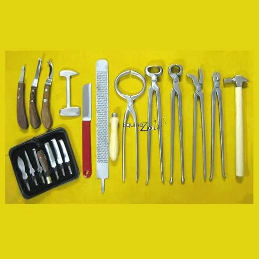 13 PCS Farrier Horse Hoof Kit Nippers and All Basic Farrier Tools for Trimming Shoeing