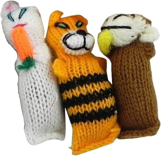 Barn Yarn Hand Knit Wool Cat Toy, stuffed with Organic Catnip (3 pack)