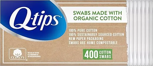Q-Tips Cotton Swabs Organic Pack - 400ct