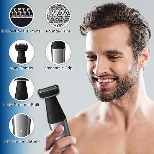 Philips Norelco Body Groomer Series 5000 Body Shaver, Body Hair Trimmer for Men, Showerproof Manscaping Groin Trimmer for Men