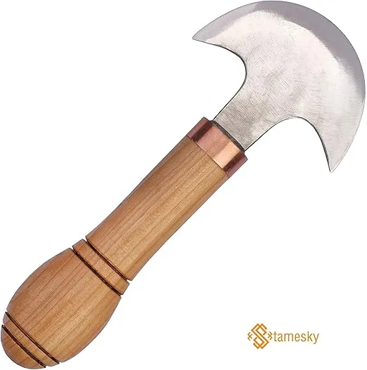 Round Leather Knife. Doubled Edged, Rounded Knife for Leather Crafts - by Stamesky. (SMALL)