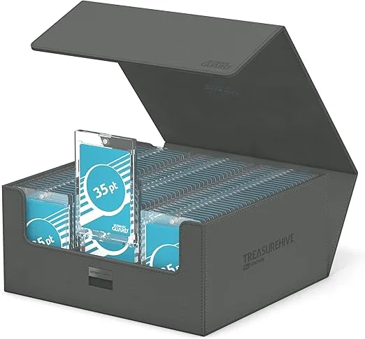 Ultimate Guard Treasurehive 90+, Magnetic Case for 90 Magnetic Card Cases (35pt) or over 370+ Toploaders, Grey, Magnetic Closure & Snaplock Mechanism…