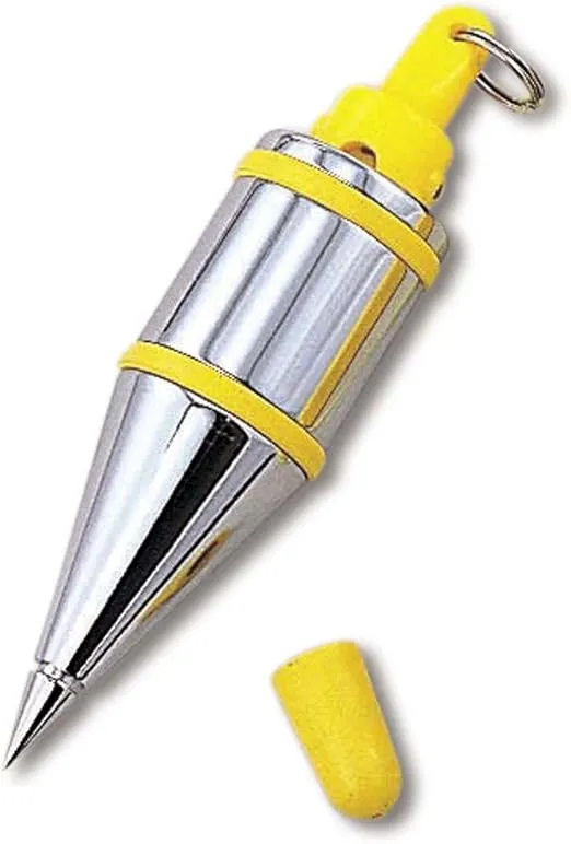 TAJIMA Plumb Bob - 10 oz (300g) Plumb-Rite with Quick-Stabilizing Cap & Embedded Bumpers - PQB-300