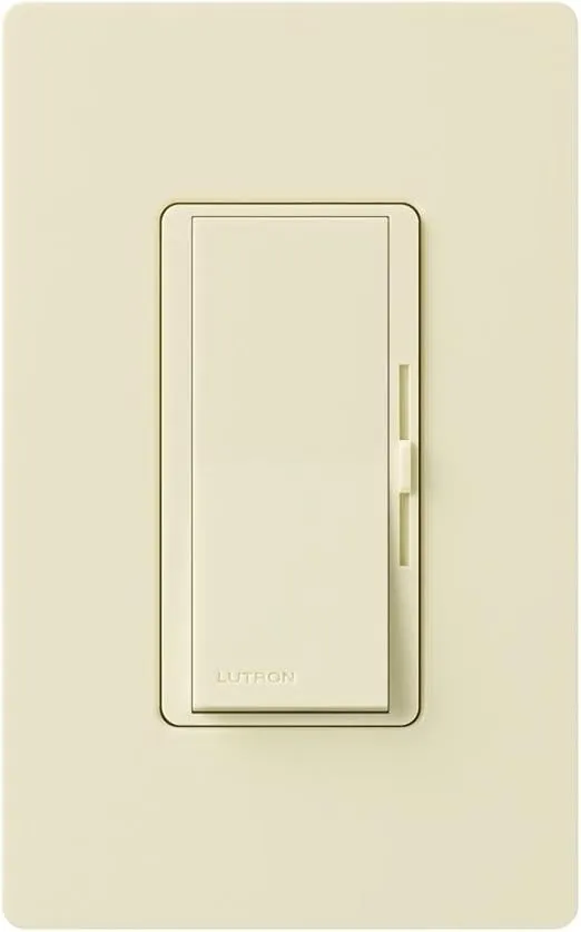 Lutron Diva 3-Speed Fan Control, Single-Pole/3-Way, DVFSQ-F-AL, Almond