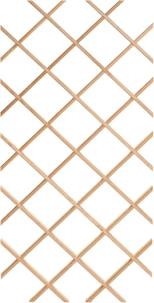14-Bottle Trimmable Wine Rack Lattice Panel Inserts in Unfinished Solid North American Red Oak
