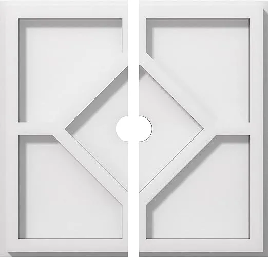 Ekena Millwork CMP10EY Embry Architectural Grade PVC Contemporary Urethane Ceiling Medallions 10"OD x 3 1/2"C x 1"P