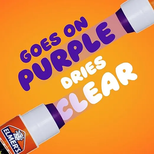 Elmer's Disappearing Purple School Glue Sticks, Washable, 7 Grams, 60 Count