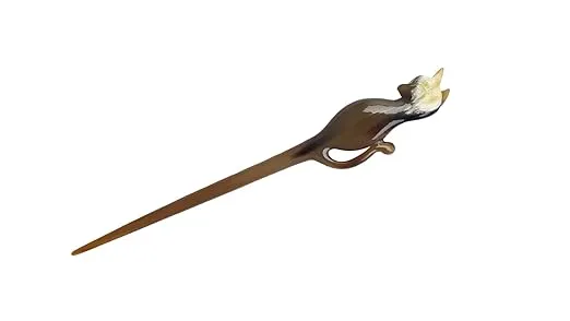 Marycrafts Buffalo Horn Hair Stick, Hair Accessories, Hair sticks for women Handmade 7.2"