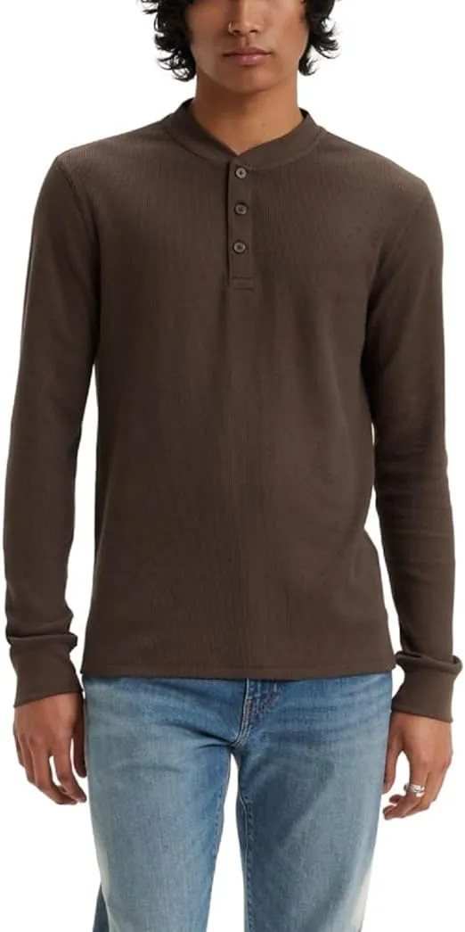 Levi's Men's Long Sleeve Thermal 3 Button Henley