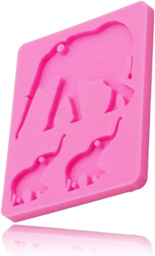 Cute Elephant Key Chain Silicone Mold for DIY Jelly Shots Desserts Pudding Candy Crystal Gum Paste Handmade Ice Cream Ice Cube Chocolate Soap Mould Cupcake Cake Topper Decoration Fondant Mold