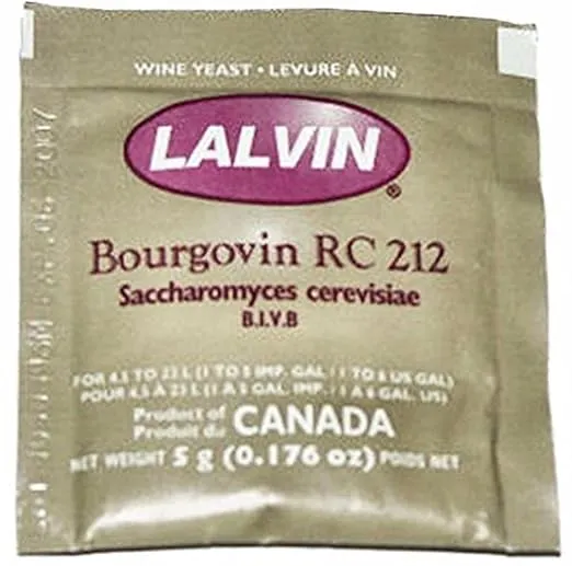 Lalvin Bourgovin RC 212 Saccharomyces Cerevisiae 5 G. Pouch