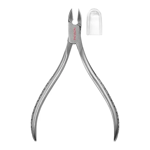 Revlon Full Jaw Cuticle Trimmer, Cuticle Tool, Made With Stainless Steel and High Precision Blade, Easy to Squeeze Spring, 1 count