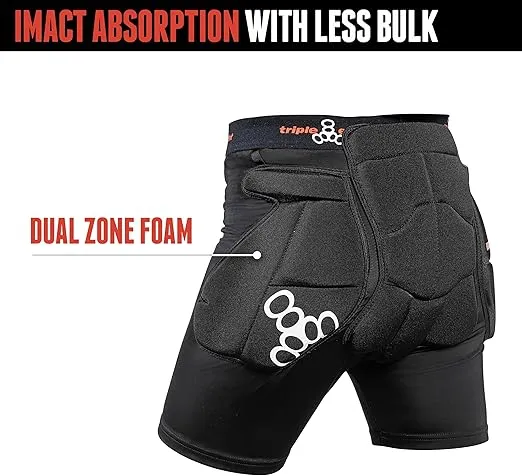 Triple Eight Bumsaver Men's Padded Shorts for Skateboarding, Snowboarding and Skiing