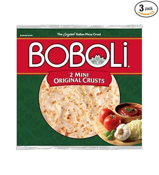 Boboli, 2 Mini 8" Pizza Crusts, 10oz Package (Pack of 3)