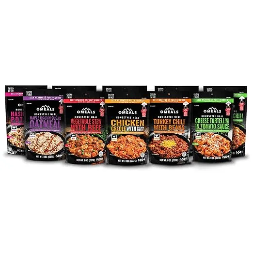 OMEALS Turkey Chili with Beans-MRE-Sustainable Premium Outdoor Food-Extended Shelf Life-Fully Cooked w/Heater-No Refrigeration-Perfect for Outdoor Enthusiasts, Travelers, Emergency Supplies-USA Made