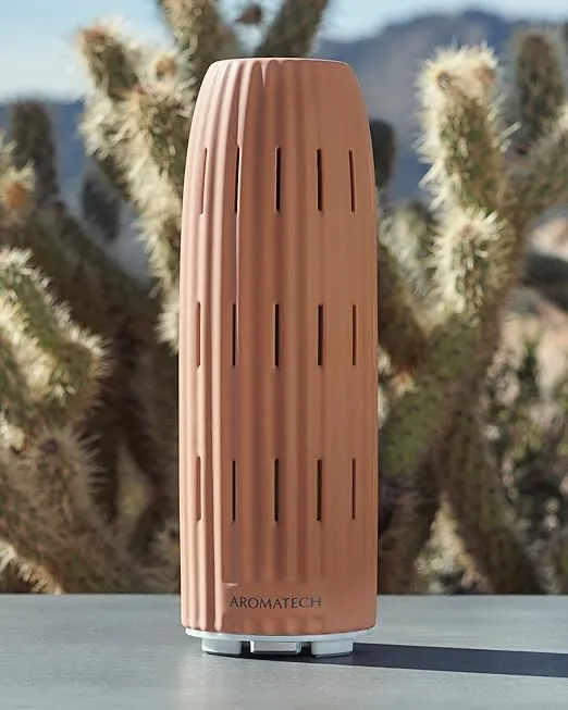AromaTech Ambience Scent Diffuser for Essential Oil Blends & Fragrances – Waterless Scent Machine w/Bluetooth for Home, Bathroom Boutiques, Hotel, Spa – Terracotta Blush