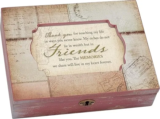 Cottage Garden Friends Memories Share Forever Passport Decoupage Music Box Plays That's What Friends are for
