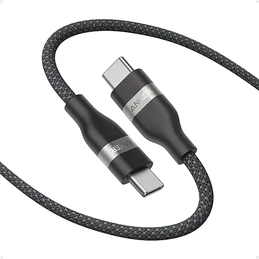 Anker Nano USB C Cable, 240W 3 ft Flexible Multi-Color Braided Cord, Fast Charging Type C Charger for iPhone 16/16 Pro/16 Plus/16 Pro Max, MacBook Pro, iPad Pro, Galaxy S24, and More(Black