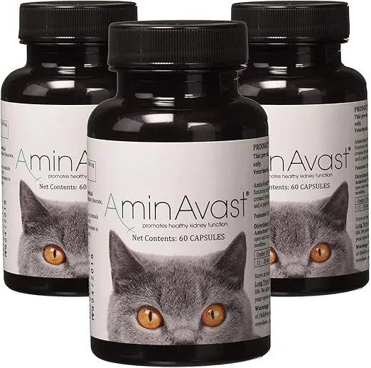 Kidney Support Supplement for Cats and Small Dogs, 300mg 3-Pack - Promotes Natural Kidney Function - Aids in Health and Vitality of Aging Kidneys - Easily Administered - 60 Sprinkle Capsules