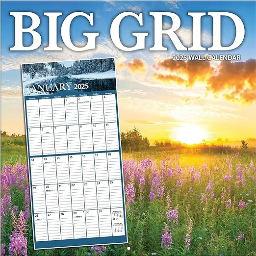 TURNER PHOTOGRAPHIC Big Grid Calendar 12x12 Photo Wall Calendar (25998940079)