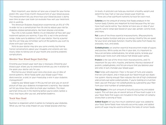 Diabetes Food Journal: A Daily Log for Tracking Blood Sugar, Nutrition, and Activity