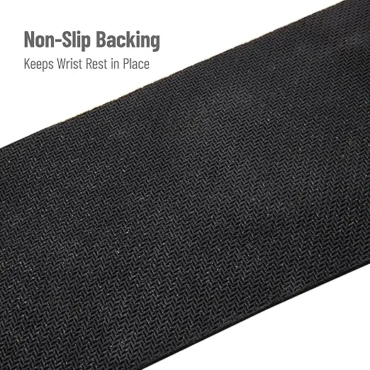 Mind Reader Ergonomic Keyboard and Mouse Wrist Rest Sets, Gaming Accessory, Memory Foam, 16.75" L x 3" W x 0.75" H, 6 pcs, Black